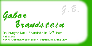 gabor brandstein business card